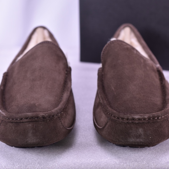 Men's UGG Ascot Espresso Moccasin Slippers - Picture 2 of 5